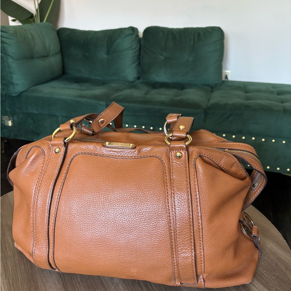 Michael Kors Timeless Brown Leather Satchel